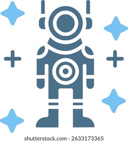 Astronaut Glyph Two Colour Icon