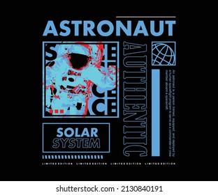 Astronaut Graphic Design for T shirt  Street Wear and Urban Style