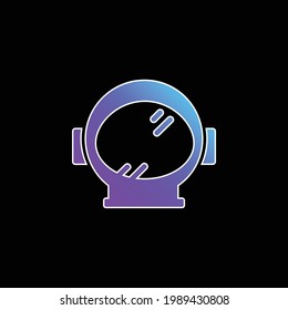 Herramienta de cubierta de la cabeza del astronauta para icono del vector del gradiente azul del espacio