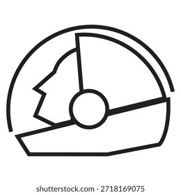 design vetorial do ícone do logotipo da cabeça do astronauta