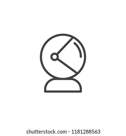 Astronaut head outline icon. linear style sign for mobile concept and web design. Space suit simple line vector icon. Cosmonaut symbol, logo illustration. Pixel perfect vector graphics