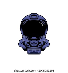 cabeza astronauta con ilustración de vector estelar