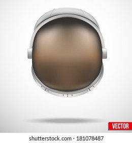 Astronaut helmet with big glass and reflection. Astronaut costume and helmet. Nasa costume.