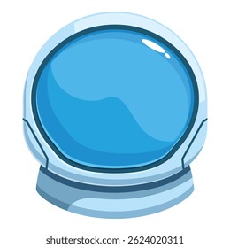 Astronaut helmet with a blue reflection in its visor, evoking space exploration and futuristic adventures