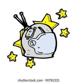 caricatura del casco astronauta