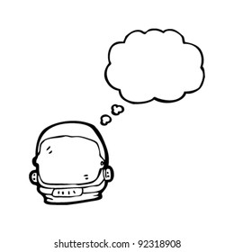 Cartoon Astronaut Helmet Stock Illustration 98047991