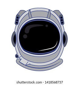 Astronaut helmet equipment cartoon isolated vector illustration graphic design