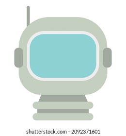 ilustración del vector del casco plano del astronauta