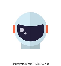 astronaut helmet flat fector icon