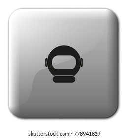 Astronaut helmet flat vector icon.