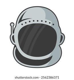 Astronaut helmet flat vector illustration