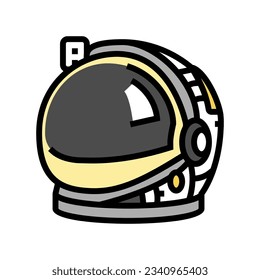 astronaut helmet hat cap color icon vector. astronaut helmet hat cap sign. isolated symbol illustration