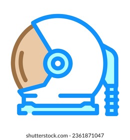 astronaut helmet hat cap color icon vector. astronaut helmet hat cap sign. isolated symbol illustration