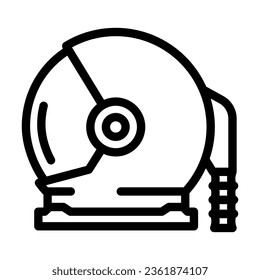 astronaut helmet hat cap line icon vector. astronaut helmet hat cap sign. isolated contour symbol black illustration