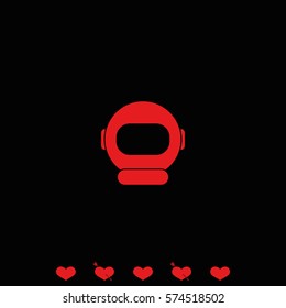 Astronaut helmet icon.