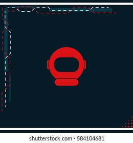 Astronaut helmet icon.