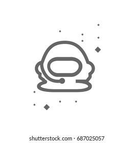 Astronaut helmet icon