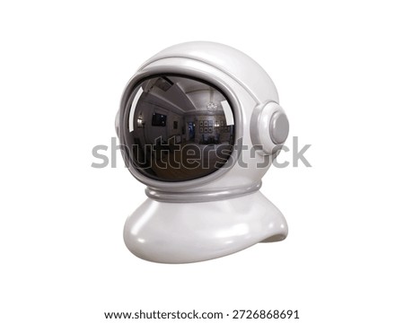 Astronaut helmet icon 3d render concept of outer space astronomy costume helmet icon vector illustration