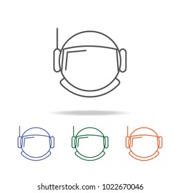 astronaut helmet icon. Element of a space multi colored icon for mobile concept and web apps. Thin line icon for website design and development, app development. Premium icon on white background