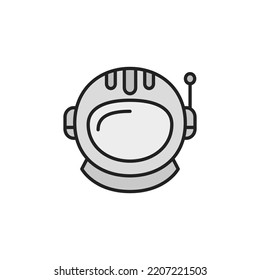Astronaut helmet icon. High quality coloured vector illustration.