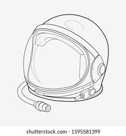 Astronaut helmet icon line element. Vector illustration of astronaut helmet icon line isolated on clean background for your web mobile app logo design.
