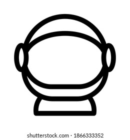 Astronaut helmet icon outline style. Element for space design. Science space object