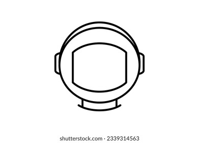 astronaut helmet. Icon related to space exploration. line icon style. Simple vector design