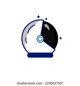 Astronaut helmet icon seen from side