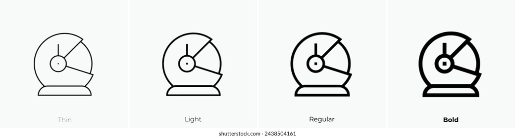 astronaut helmet icon. Thin, Light Regular And Bold style design isolated on white background