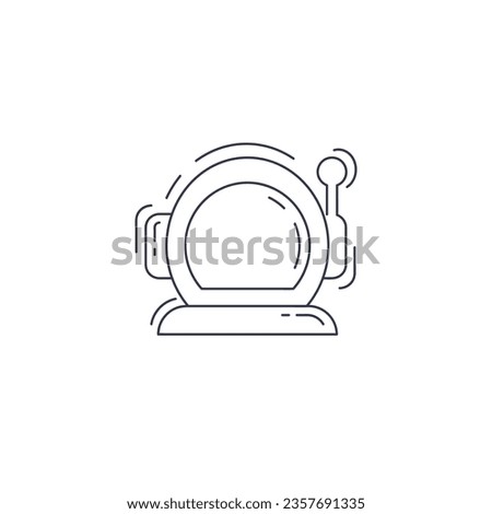 Astronaut helmet icon. astronaut helmet thin line icon.