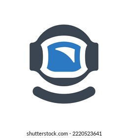 Astronaut Helmet Icon (Vector Illustration)