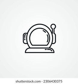 Astronaut helmet icon. astronaut helmet web linear icon.