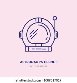 Astronaut Helmet Line Icon