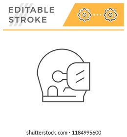 Astronaut helmet line icon
