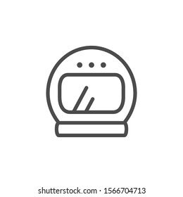 Astronaut helmet line outline icon