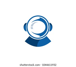 Astronaut helmet logo