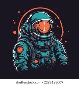 Astronaut Helmet Logo Design in Vector