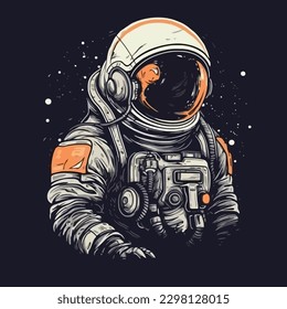 Astronaut Helmet Logo Design in Vector