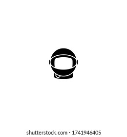 astronaut helmet logo icon design with simple line art style