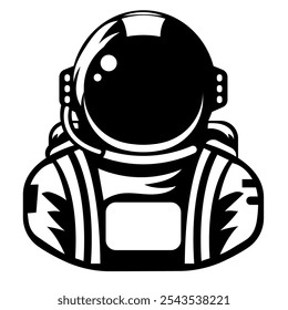 Logo do capacete do astronauta, Ícone do astronauta minimalista Fundo branco isolado