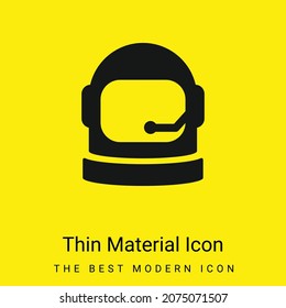 Astronaut Helmet minimal bright yellow material icon