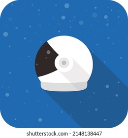 Astronaut helmet on the space vector illustration