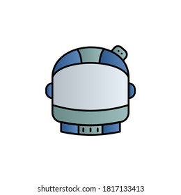 Astronaut, helmet, space color gradient vector icon
