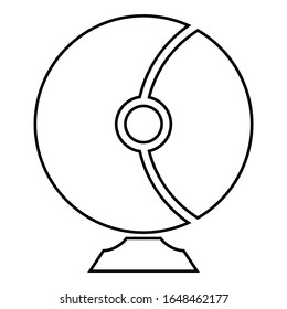 Astronaut helmet for space Cosmonaut equipment concept icon outline black color vector illustration flat style image
