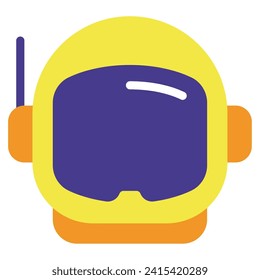 Astronaut Helmet space technology object illustration