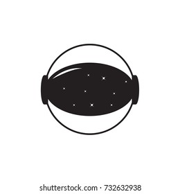 astronaut helmet with stars in visor