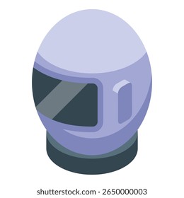 Astronaut helmet, a symbol of space exploration, is depicted in an isometric view, highlighting its advanced technology