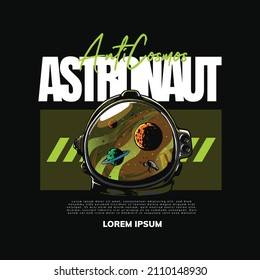 astronaut helmet for t-shirt design