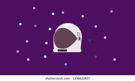 Astronaut Helmet with universe as background
