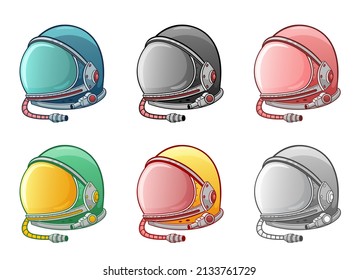 Astronaut helmet vector design illustration isolated on white background